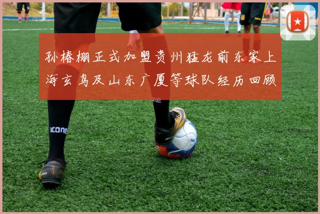 孙椿棚正式加盟贵州猛龙前东家上海玄鸟及山东广厦等球队经历回顾